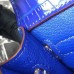 Hermes Blue Electric Crocodile Kelly Cut Clutch Bag