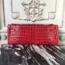 Hermes Red Crocodile Kelly Cut Clutch Bag