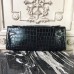 Hermes Black Crocodile Kelly Cut Clutch Bag