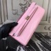 Hermes Pink Crocodile Kelly Cut Clutch Bag