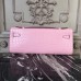 Hermes Pink Crocodile Kelly Cut Clutch Bag