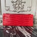 Hermes Cherry Crocodile Kelly Cut Clutch Bag