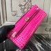 Hermes Rose Red Crocodile Kelly Cut Clutch Bag