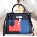 Hermes Multicolor Blocks Kelly 28cm Black Bag