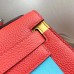 Hermes Multicolor Blocks Kelly 28cm Piment Bag