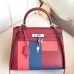 Hermes Multicolor Blocks Kelly 28cm Ruby Bag