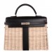 Hermes Black Picnic Kelly 35cm Wicker Bag