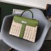 Hermes Green Picnic Kelly 35cm Wicker Bag