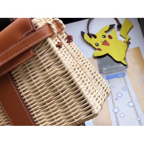 Hermes Fauve Brown Picnic Kelly Mini 20 Bag Handbag Wicker – MAISON de LUXE