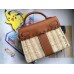 Hermes Brown Picnic Kelly Mini 20cm Wicker Bag