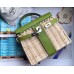 Hermes Green Picnic Kelly Mini 20cm Wicker Bag