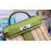 Hermes Green Picnic Kelly Mini 20cm Wicker Bag