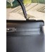 Hermes All Black Box Kelly 35cm Handmade Bag