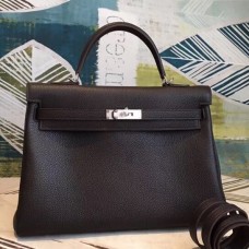 Hermes Cafe Clemence Kelly 35cm Handmade Bag