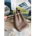 Hermes Taupe Clemence Kelly 35cm Handmade Bag