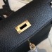 Hermes Black Clemence Kelly Ado PM Backpack