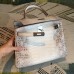 Hermes Kelly 28cm Niloticus Crocodile Himalaya