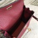 Hermes Bordeaux Clemence Kelly Ado PM Backpack