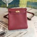 Hermes Bordeaux Clemence Kelly Ado PM Backpack