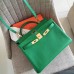 Hermes Bamboo Clemence Kelly Retourne 28cm Handmade Bag