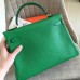 Hermes Bamboo Clemence Kelly Retourne 28cm Handmade Bag