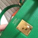 Hermes Bamboo Clemence Kelly Retourne 28cm Handmade Bag