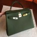 Hermes Canopee Clemence Kelly Retourne 32cm Handmade Bag