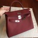 Hermes Bordeaux Clemence Kelly Retourne 32cm Handmade Bag