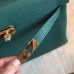 Hermes Malachite Clemence Kelly Retourne 32cm Handmade Bag