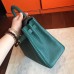 Hermes Malachite Clemence Kelly Retourne 32cm Handmade Bag