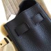 Hermes Black Clemence Kelly Retourne 32cm Handmade Bag