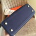 Hermes Sapphire Clemence Kelly Retourne 32cm Handmade Bag