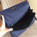 Hermes Sapphire Clemence Kelly Retourne 32cm Handmade Bag