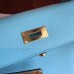 Hermes Blue Atoll Epsom Kelly 32cm Sellier Handmade Bag