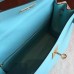 Hermes Blue Atoll Epsom Kelly 32cm Sellier Handmade Bag