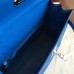 Hermes Blue Epsom Kelly 32cm Sellier Handmade Bag