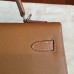 Hermes Brown Epsom Kelly 32cm Sellier Handmade Bag