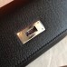 Hermes Black Epsom Kelly 32cm Sellier Handmade Bag