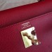 Hermes Red Epsom Kelly 32cm Sellier Handmade Bag