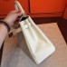 Hermes Ivory Swift Kelly Retourne 32cm Handmade Bag