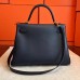 Hermes Black Swift Kelly Retourne 32cm Handmade Bag