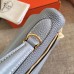 Hermes Blue Lin Clemence Kelly Retourne 28cm Handmade Bag