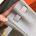 Hermes Blue Lin Clemence Kelly Retourne 28cm Handmade Bag