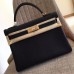 Hermes Black Clemence Kelly Retourne 28cm Handmade Bag