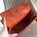 Hermes Orange Clemence Kelly Retourne 28cm Handmade Bag