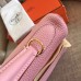 Hermes Pink Clemence Kelly Retourne 28cm Handmade Bag