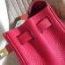 Hermes Red Clemence Kelly Retourne 28cm Handmade Bag