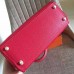 Hermes Red Clemence Kelly Retourne 28cm Handmade Bag