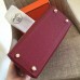 Hermes Ruby Clemence Kelly Retourne 28cm Handmade Bag