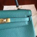 Hermes Malachite Clemence Kelly 25cm Retourne Handmade Bag